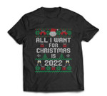 All I Want for Christmas is 2022 Funny Ugly Sweater New Year T-shirt