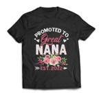 Funny Flower Promoted To Great Nana Est 2022 New Baby T-shirt