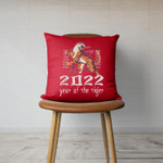 Funny Happy Chinese New Year 2022 Year Of The Tiger 2022 Throw Pillow