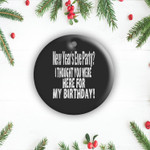 Funny New Years Eve or Day Birthday Party 2022 2 Sides Ceramic Ornament