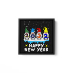 Gnomies Merry Christmas Happy New Year 2022 Square Framed Wall Art