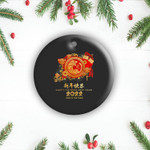 Happy Chinese New Year 2022 - Year Of Tiger 2 Sides Ceramic Ornament