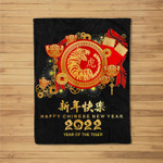 Happy Chinese New Year 2022 - Year Of Tiger Fleece Blanket