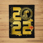 Happy Chinese New Year 2022 Zodiac Tiger Fleece Blanket