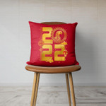 Happy Chinese New Year 2022 Zodiac Tiger Throw Pillow