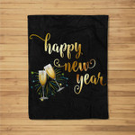 Happy New Year 2018 Best Wishes Fresh Start Fleece Blanket