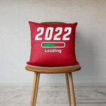 Happy New Year 2022 Funny New Year loading 2022 NYE Throw Pillow