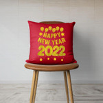 Happy New Year 2022 New Years Eve Colorful Family Costume Throw Pillow