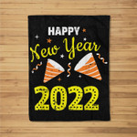 Happy New Year 2022 New Years Eve Party Pajama NYE Fleece Blanket