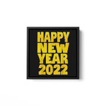 Happy New Year 2022 New Years Eve Square Framed Wall Art