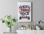 Happy New Year 2022, Men Women &amp; Kids, New Year's Eve Party Premium Wall Art Canvas Decor