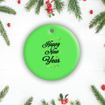 Happy New Year's Eve NYE 2022 Party 2 Sides Ceramic Ornament