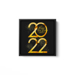 Hello 2022 Happy New Year 2022 New Years Eve Funny Christmas Square Framed Wall Art
