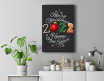 Merry Christmas and Happy New Year 2022 Year of the Tiger Premium Wall Art Canvas Decor