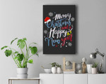Merry Christmas and Happy new year 2022 Premium Wall Art Canvas Decor