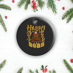 New Years Eve Party Happy New Year 2022 2 Sides Ceramic Ornament