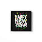 New Years Eve Party Outfit Happy New Year 2022 Baseball Square Framed Wall Art