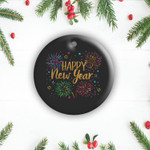 New Years Eve Party Supplies NYE 2022 Happy New Year 2 Sides Ceramic Ornament