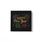 New Years Eve Party Supplies NYE 2022 Happy New Year Square Framed Wall Art