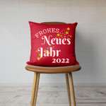 New Year’s Eve German Design Happy New Year 2022 Throw Pillow