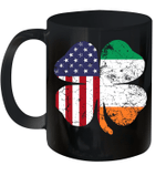 Irish American Flag Ireland Shamrock St Patricks Day Mug
