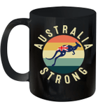 Australia Strong Kangaroo Retro Graphic Mug