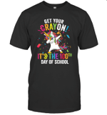 Get Your Cray On It's The 100th Day Of School Funny Unicorn Shirt
