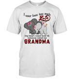 Elephant I Never Knew How Much Love My Heart Could Hold Til Someone Called Me Grandma Shirt