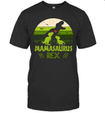 Vintage Retro 2 Kids Mamasaurus Dinosaur Lover Shirt