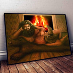 Hagrid Sorting Hat Painting Landscape Poster