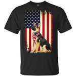 German shepherd American flag 4th Of July shirt