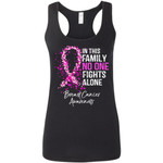 In This Family No One Fights Alone Breast Cancer Awareness Shirt