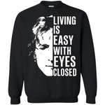 John Lennon living is easy with eyes closed shirt