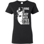 John Lennon living is easy with eyes closed shirt