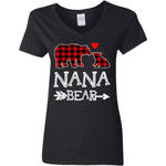 Nana Bear Christmas Pajama Red Plaid Buffalo Gift Shirt
