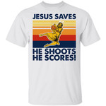 Basketball Jesus Saves He Shoots He Scores Vintage