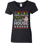 Santa There’s Some Ho Ho Hos in This House Ugly Christmas Sweashirt Gifts Shirt