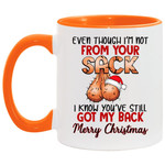 Even Though I’m Not From Your Sack I Know You’ve Still Got My Back Merry Christmas Dad Gifts Accent Mug