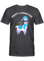Happy Llamakkah Hanukkah Llama Chanukah Alpaca Women Gift T-Shirt