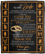 Husband To My Wife Sometimes It’s Hard to Find Words Tell You Fleece Blanket – Mink Blanket
