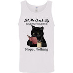Black Cat Let Me Check My Giveashitometer Nope Nothing Funny Shirt