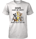 Funny Dogs Make Me Happy Humans Make My Head Hurt Dog T Shirt