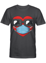 Heart In A Mask Funny Valentines Day Gift T-Shirt