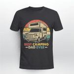 Best Camping Dad Ever Vintage Camper Gift T-Shirt Gift For Dad