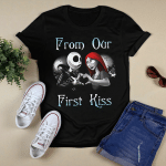 Jack Skellington And Sally From Our First Kiss Matching Couple Halloween Shirt
