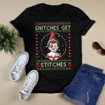 Snitches Get Stitches Christmas Pjs Kids Adults Ugly Sweater Shirts