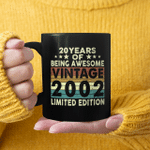 20 Years Of Being Awesome Vintage 2002 Limited Edition Mug