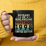 24 Years Of Being Awesome Vintage 1998 Limited Edition Mug