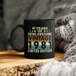 41 Years Of Being Awesome Vintage 1981 Limited Edition Mug