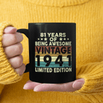 81 Years Of Being Awesome Vintage 1941 Limited Edition Mug